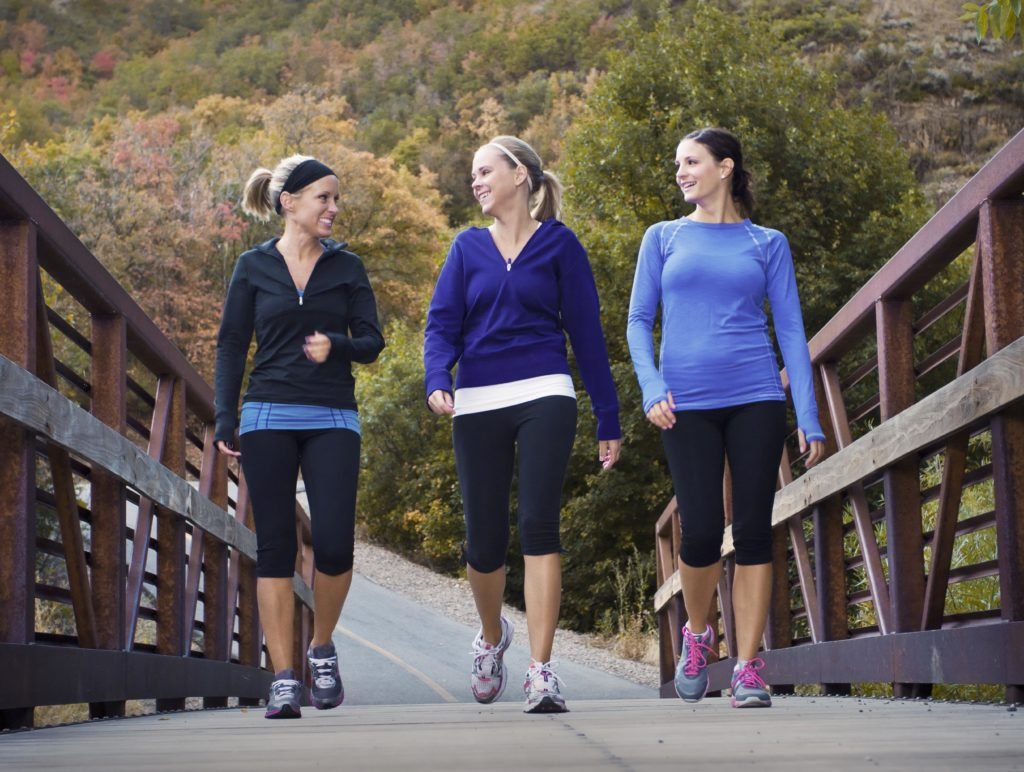 women walking together